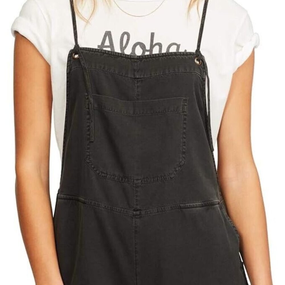 Billabong Wild Pursuit Short Overalls Off-Black Women's Small